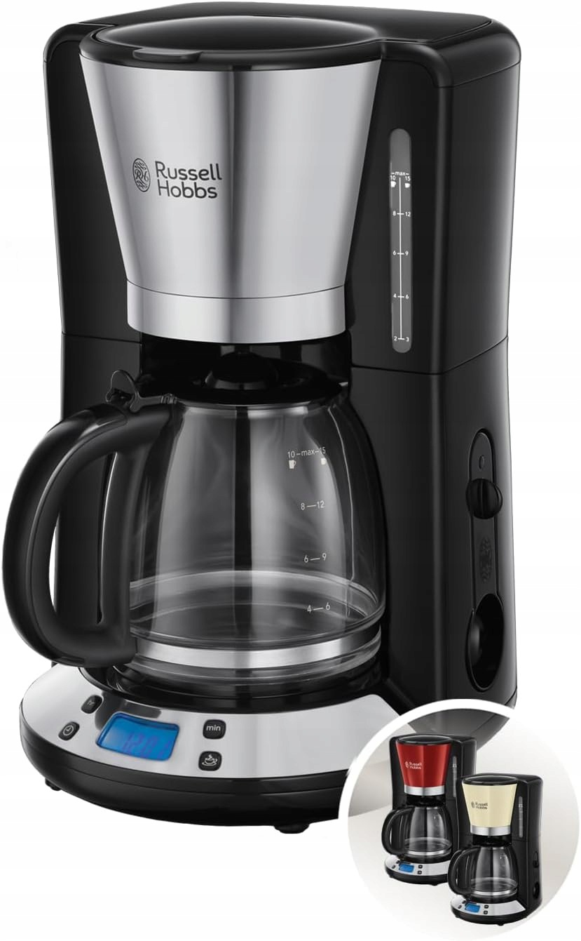 Russell Hobbs Ekspres Przelewowy 1,25L Stal Timer Programowalny 1100W