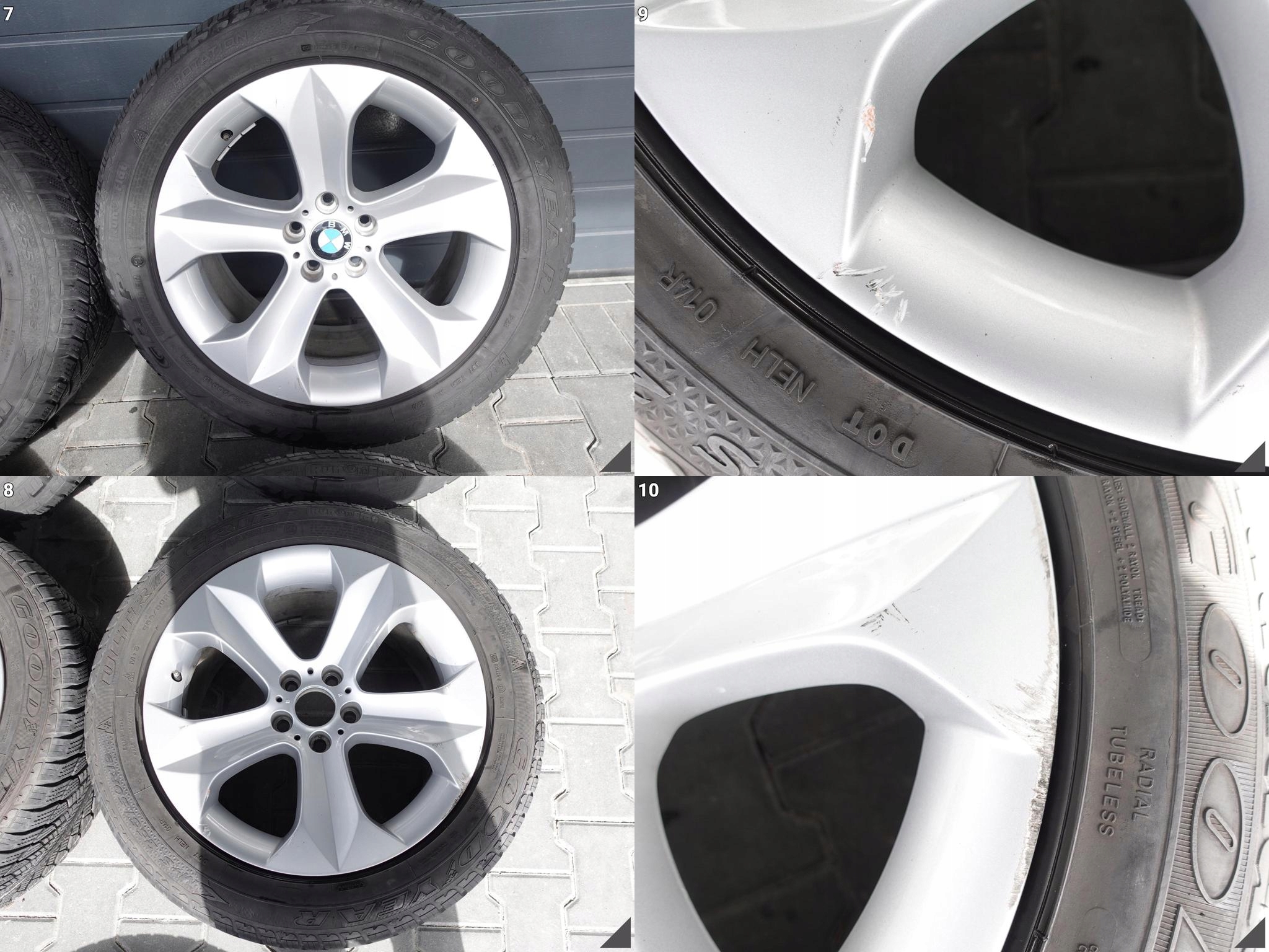 BMW X6 E71 E72 9JX19 GOODYEAR 255/50 discs+tyres RUN ON FLAT 7MM ZIMA