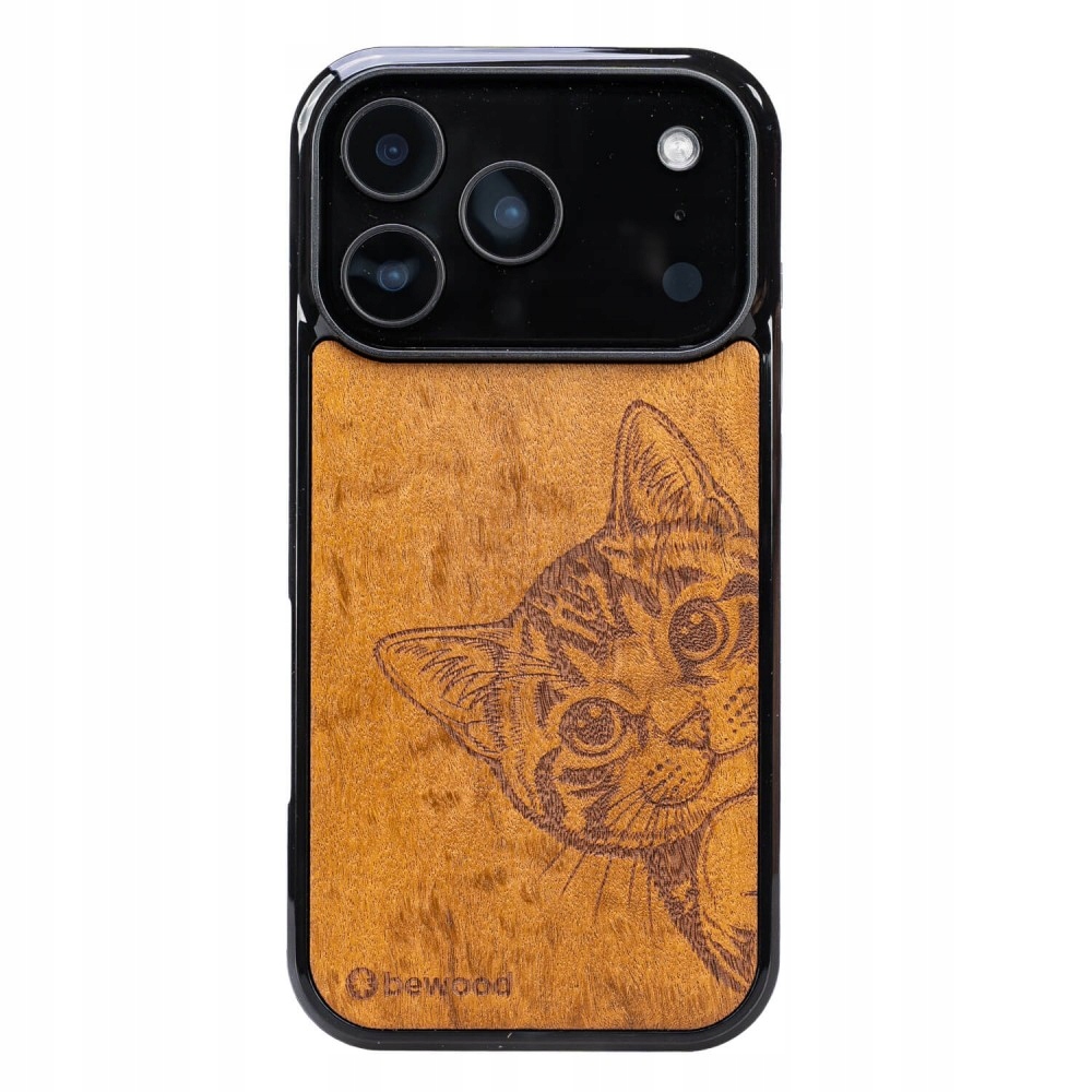 Dřevěné Pouzdro Bewood pro iPhone 17 Pro Cat Lover Imbuia