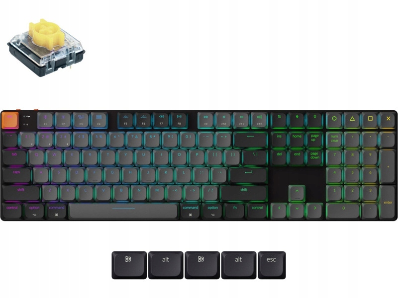 Klawiatura Keychron K5 Qmk Wireless Banana Switch Czarno-szary