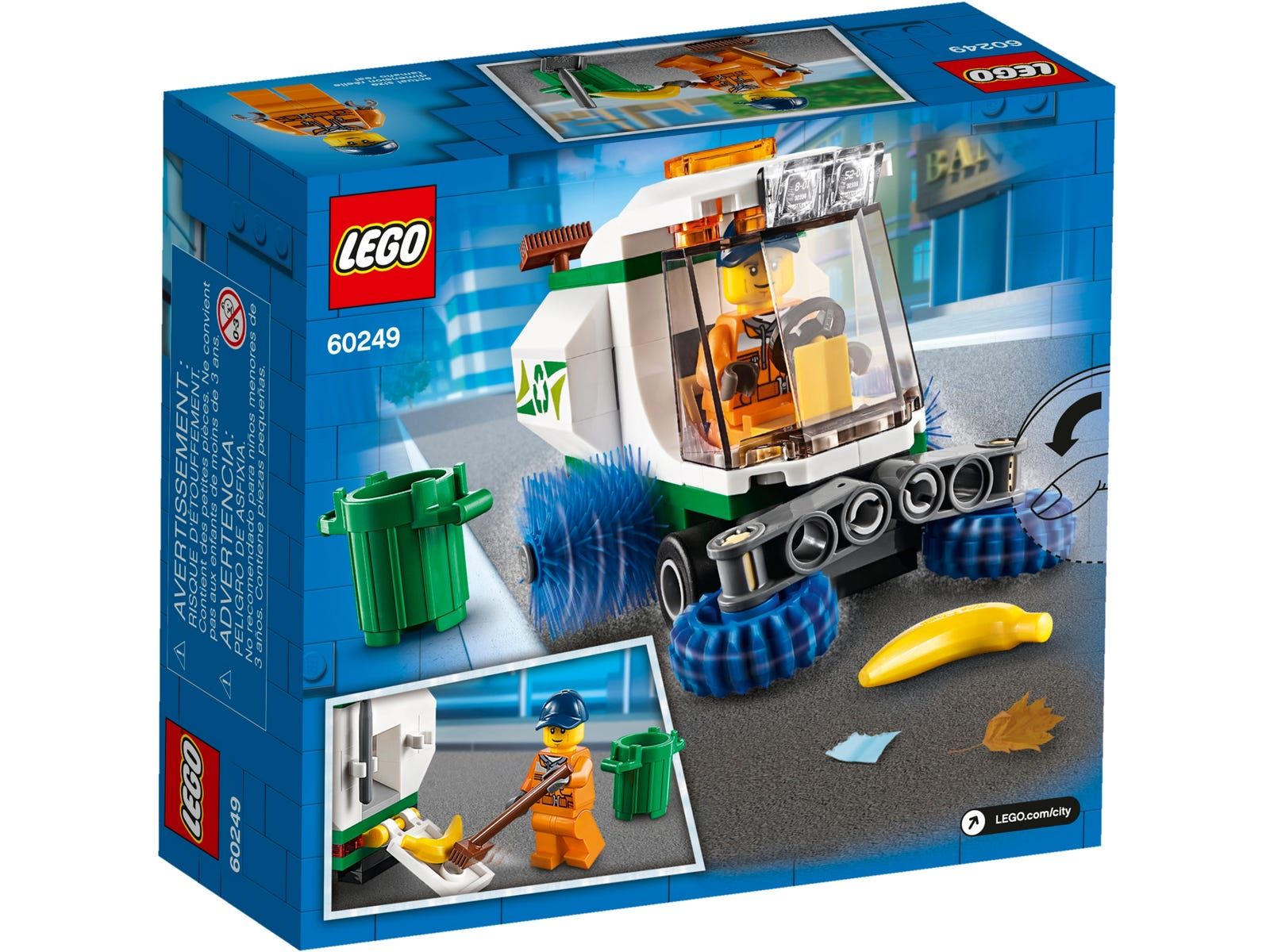 Lego 60249 City Zamiatarka ulic Śmieciarz Służby sprzątające Nowy