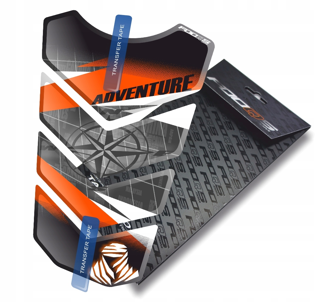 Tank-pad od firmy Fooqs pro Ktm Adventure 1050 1090 Bílý Černý Oranžový 4