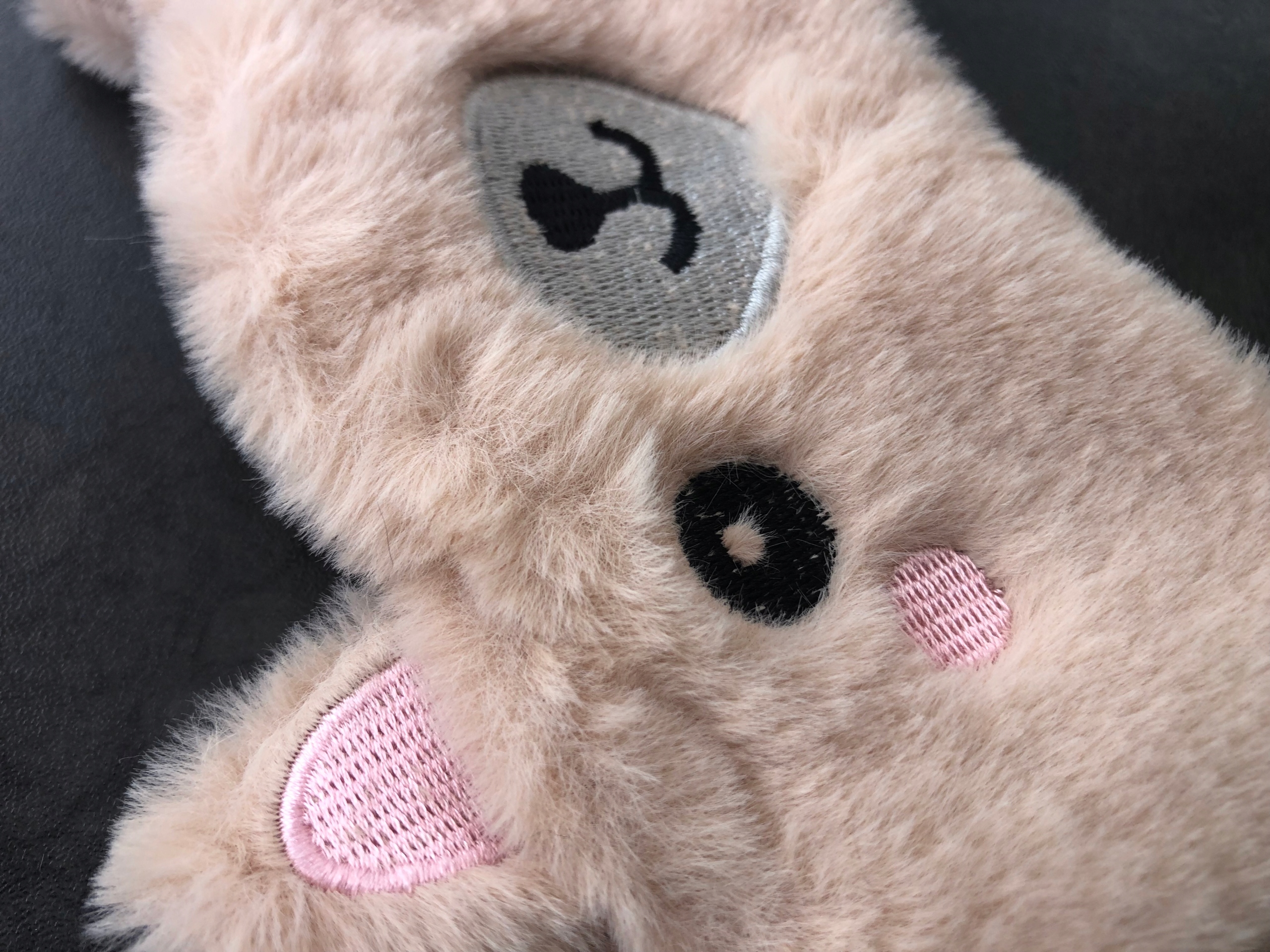 MASKA OPASKA NA OCZY DO SPANIA SNU RELAKSU miś misiek beż OLDMAN PLUSZOWA Płeć uniseks