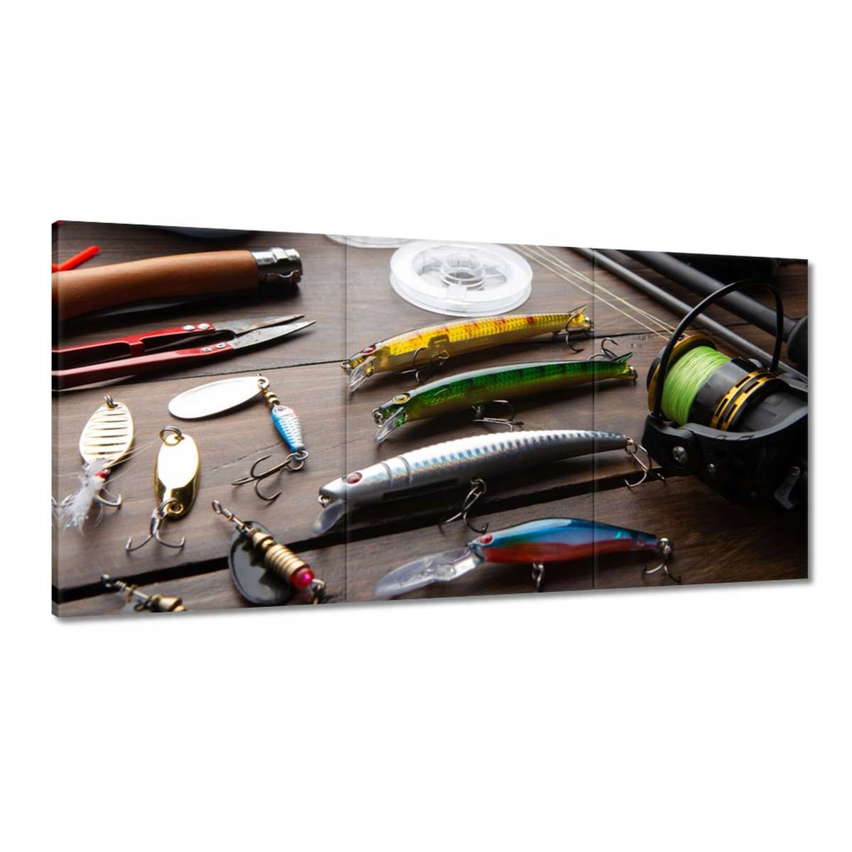 Obrazy 180x90 Rybársky prút háčiky
