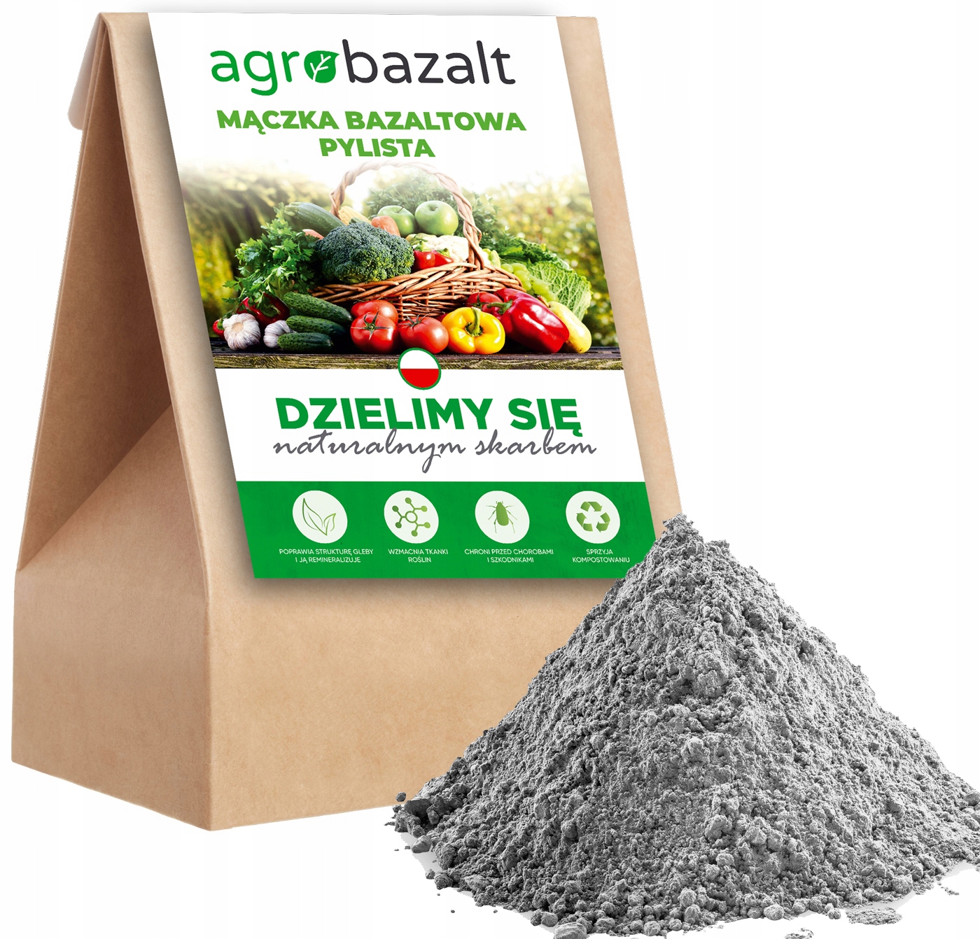 

Naturalny Nawóz Mączka Bazaltowa Eko Sypki 1kg