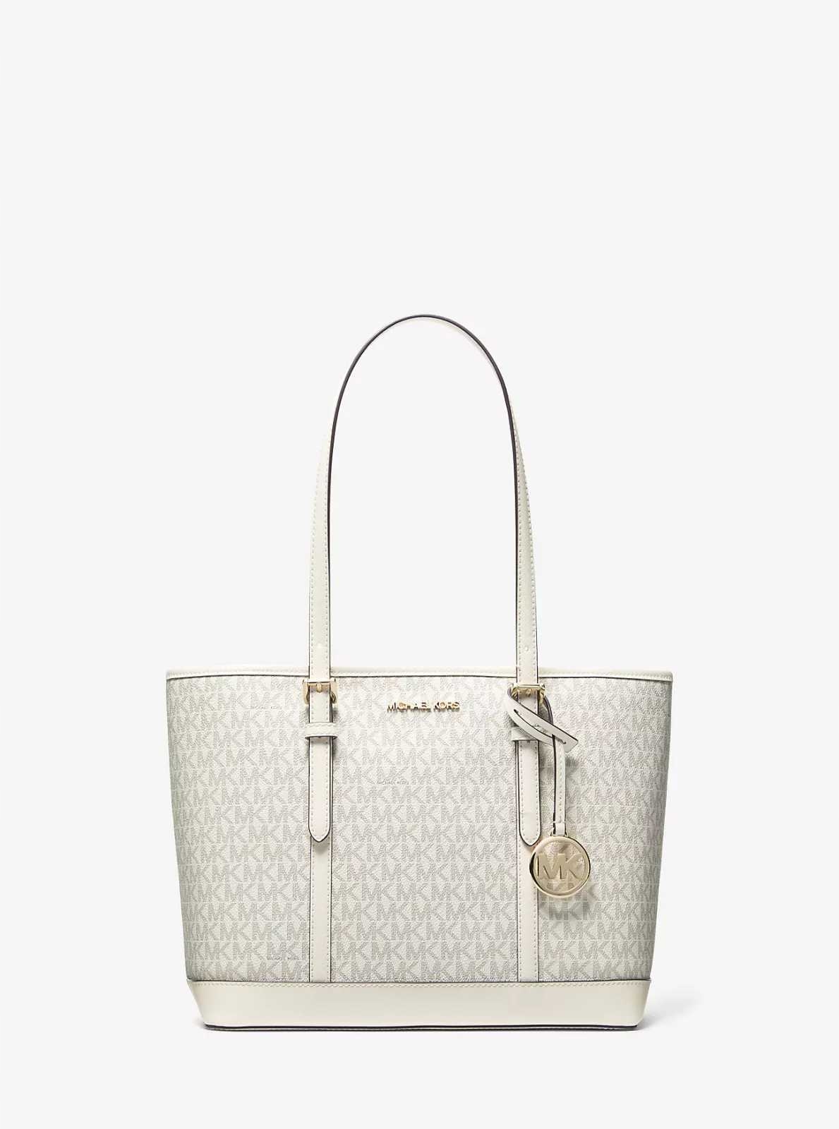 Michael Kors dámská kabelka Jet Set Travel Small na zip světlá, cream