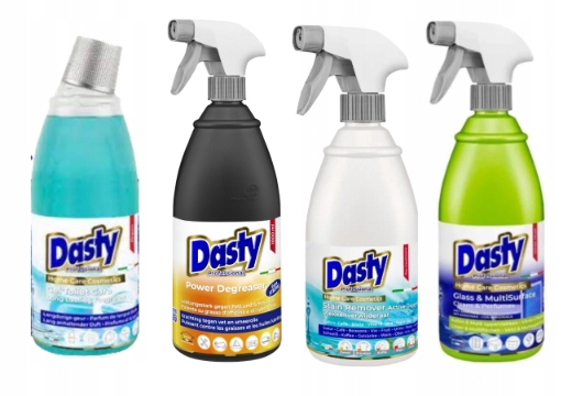 Levně Dasty Sada domácí chemie – odstraňovač skvrn, odmašťovač, skla a zrcadla, Wc