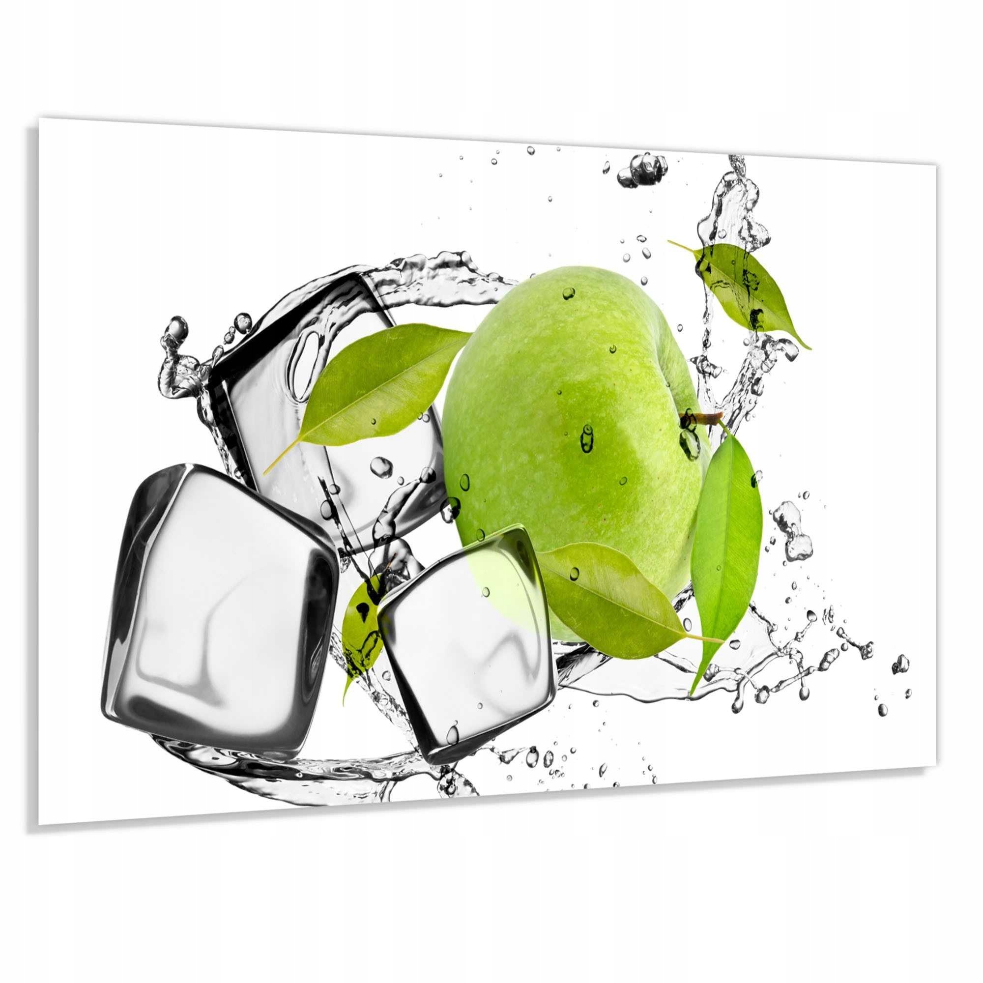 Panel szklany hartowany 90x70 Zielone jabłko lód