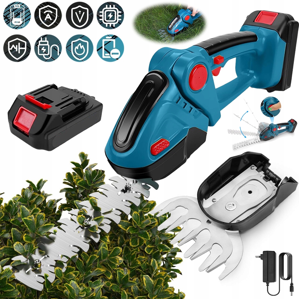 Akumulátorové Nůžky Na Trávy A Keře 2V1 Dvojitý Přepínač Výkon