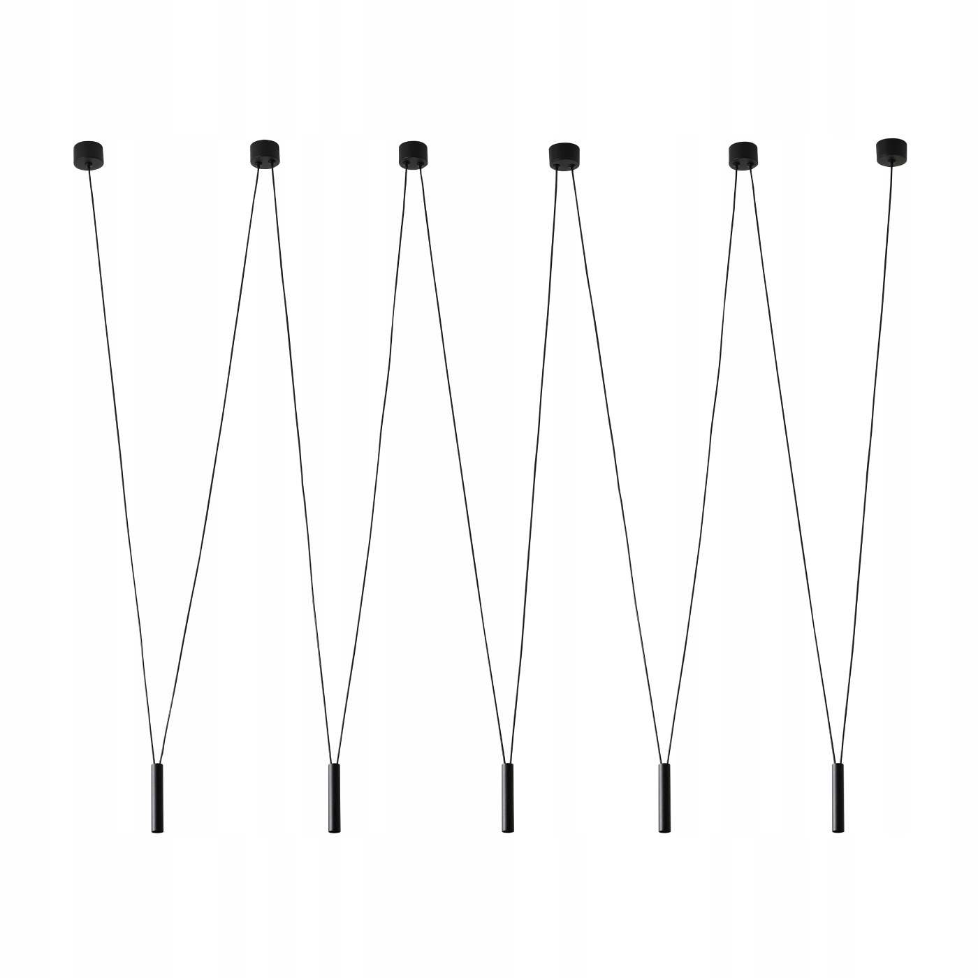 Závesná lampa Viva 5 čierna jednoduchá minimalistická loftová nad stôl bar