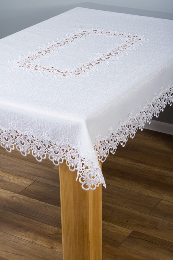 

Obrus z gipiurą 160x300 biały