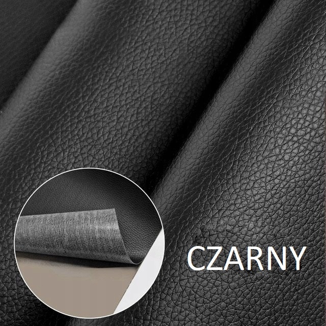 Samolepicí Záplata Kůže Záplata Černá 100X50CM