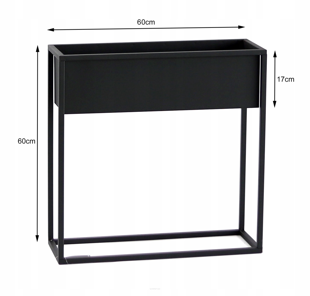 KWIETNIK OSŁONKA METALOWA DONICA LOFT 60x60x21 Liczba miejsc na kwiaty 3