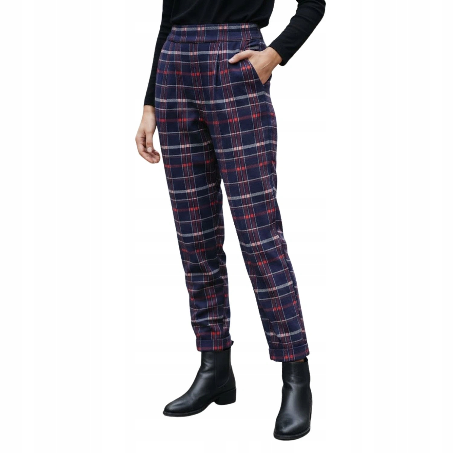 Dámské kalhoty United Colors Of Benetton kostkované 7/8 vel. 34