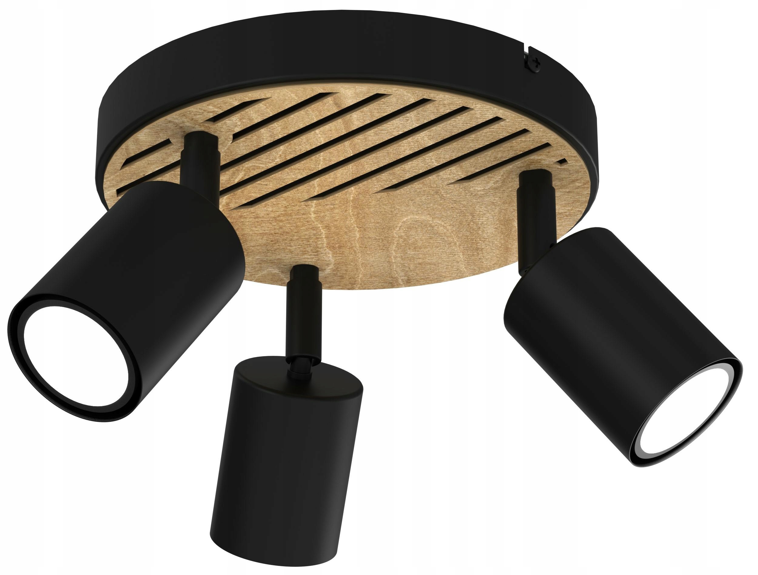 Stropná lampa Spot Terra Čierna Hnedá Pohyblivé Tienidlá Reflektor Lamely