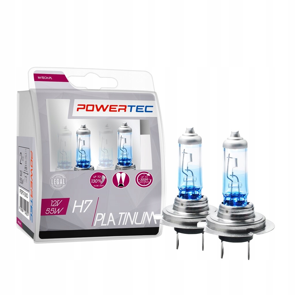 

Żarówki H7 12V 55W Powertec Platinum +130% 2szt.