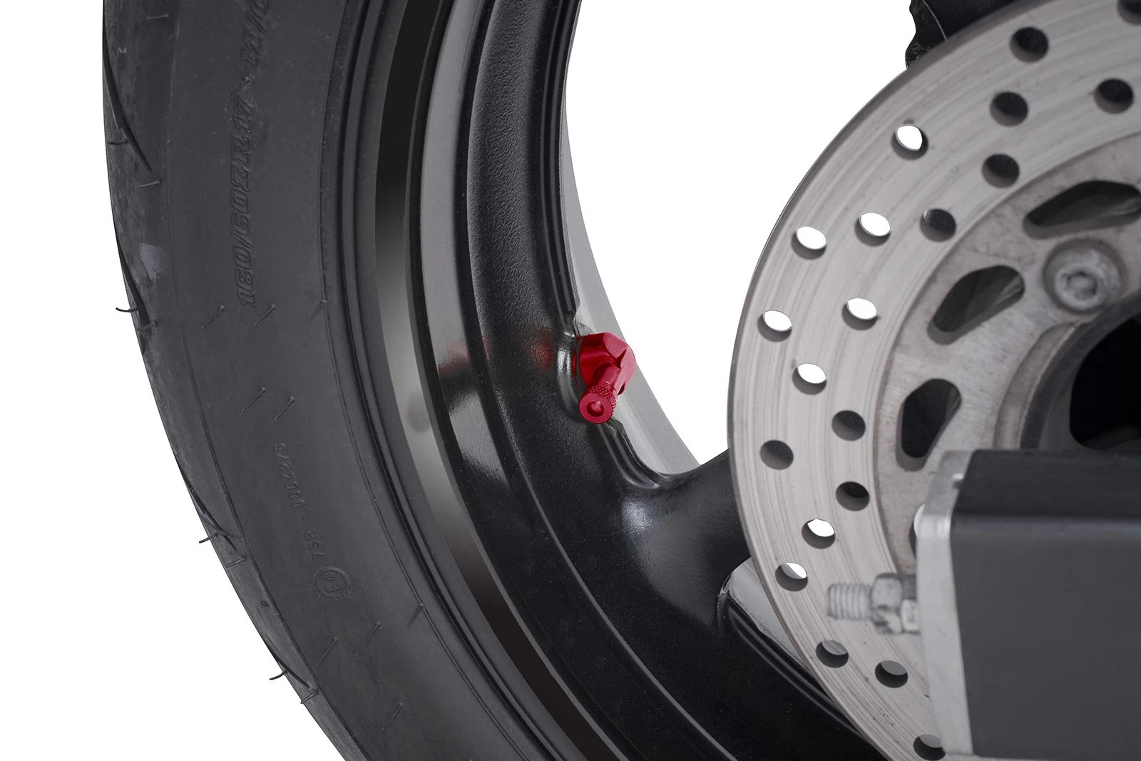 Puig 5591R zaworki kół motocyklowych 90 stopni czerwone 2 szt.