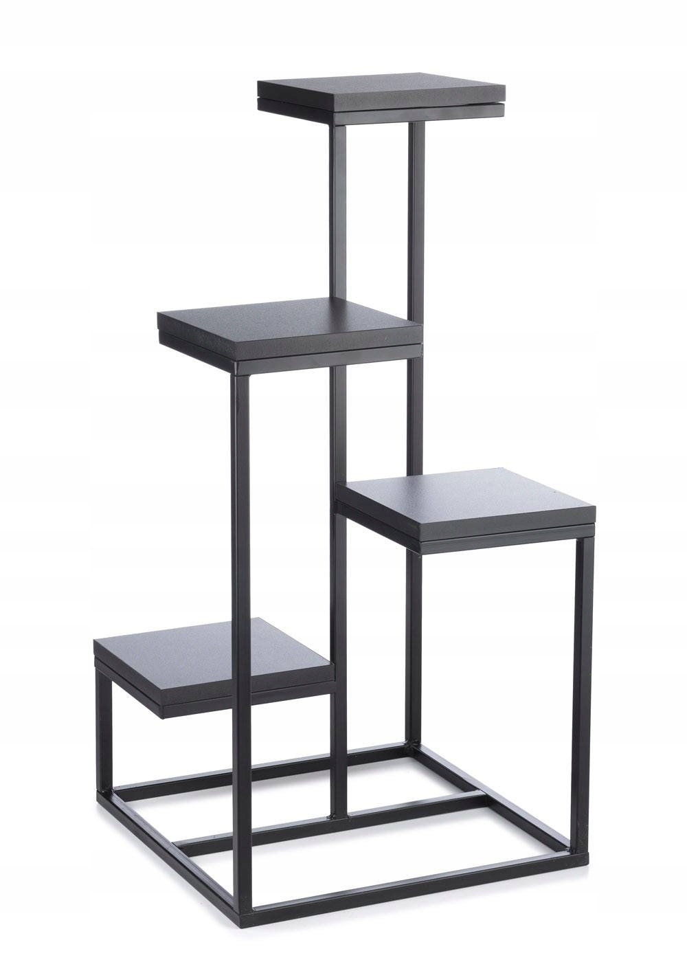 Moderný kvetinový záhon Kaskada 79 čierny Loft stojan