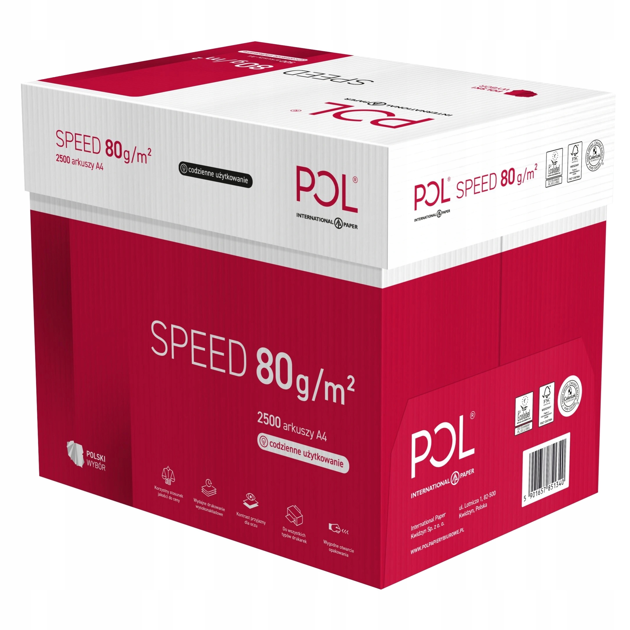 PAPIER KSERO POLSPEED A4 80G POL SPEED 2500 ARKUSZ