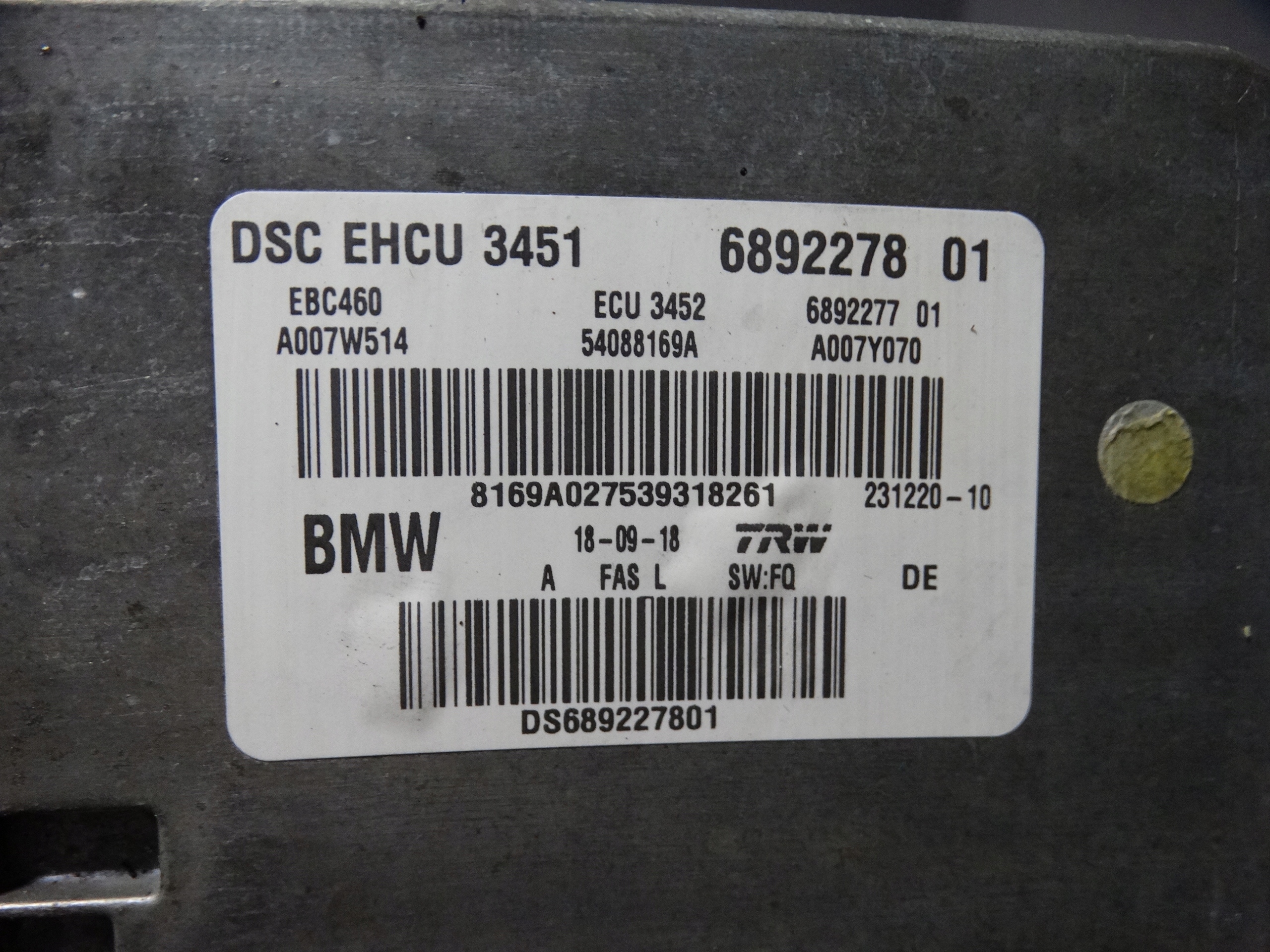 control unit pump ABS BMW G01 G02 1
