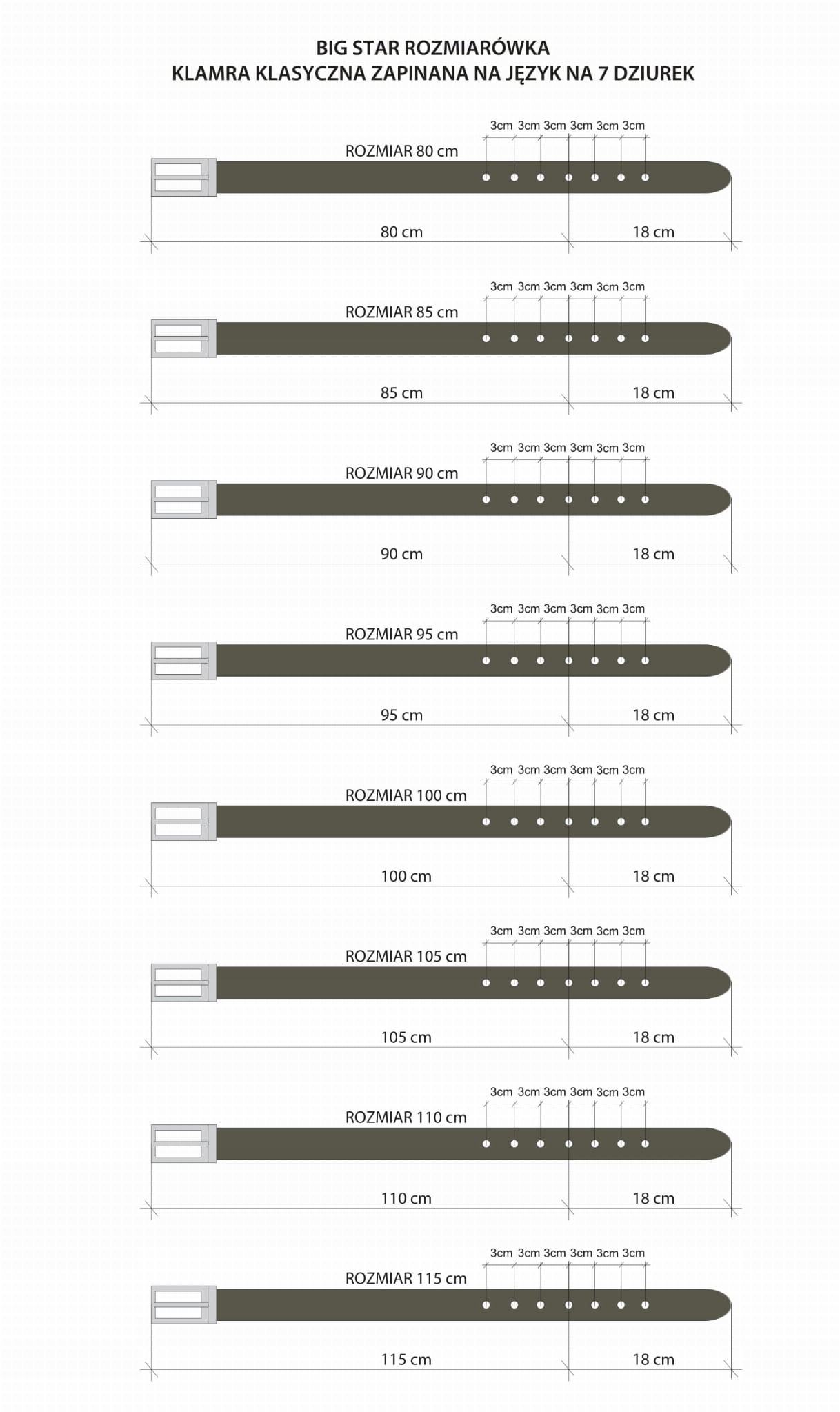 PASEK MĘSKI BIG STAR II675052 - 105 Płeć mężczyzna