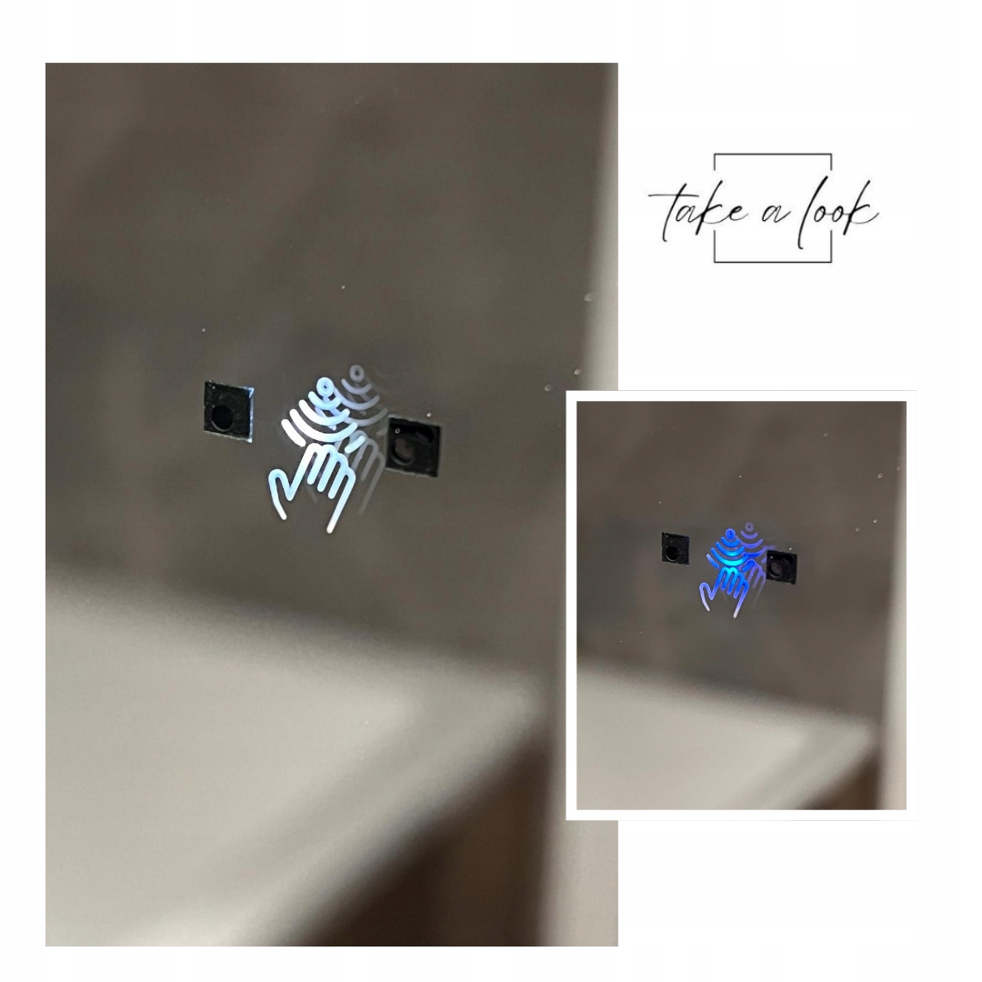 LUSTRO LED COB 480/1m fi 70 cm OKRĄGŁE NA RUCH Z WŁĄCZNIKIEM SENSORYCZNYM Wysokość 700 mm