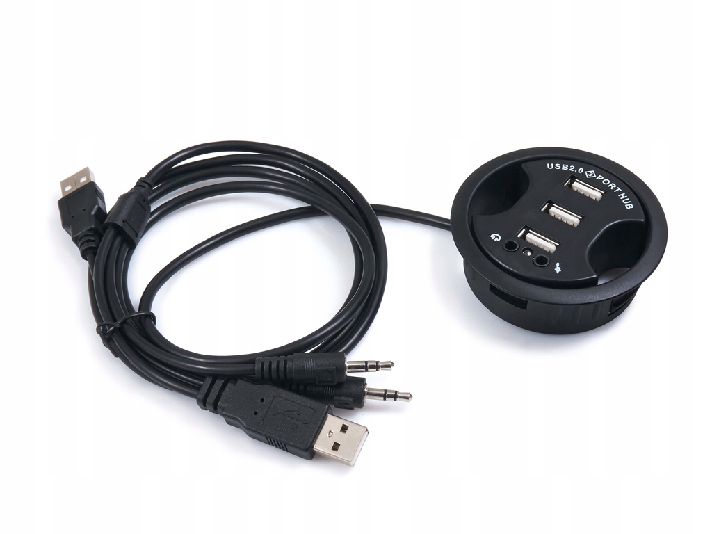 

Hub Usb Biurkowy Przepustowy Wpuszczany Z Jack