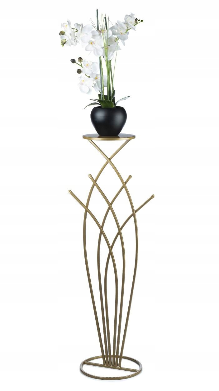 

Kwietnik stojący 100 cm nowoczesny złoty stojak