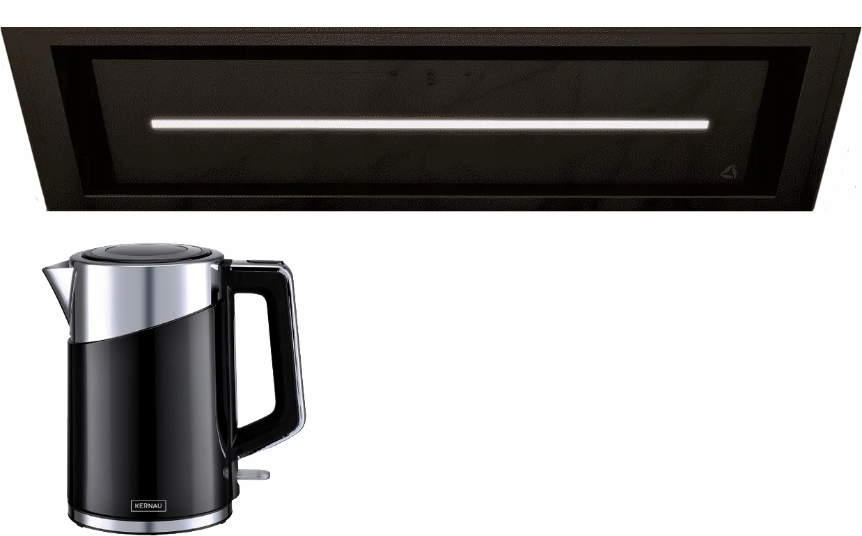 Okap Ciarko Design Uno Czarny 74cm Podszafkowy Boost Czajnik