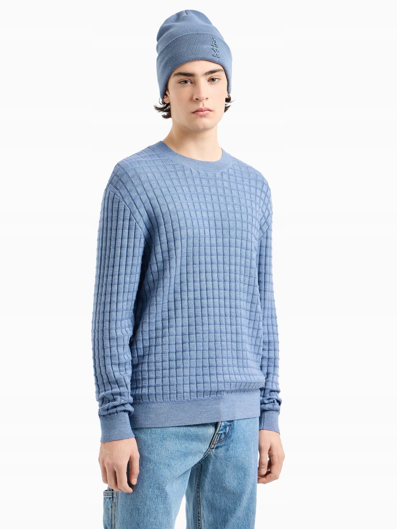 Pánský svetr Armani Exchange 6DZM6F ZM5BZ 15DU modrý L