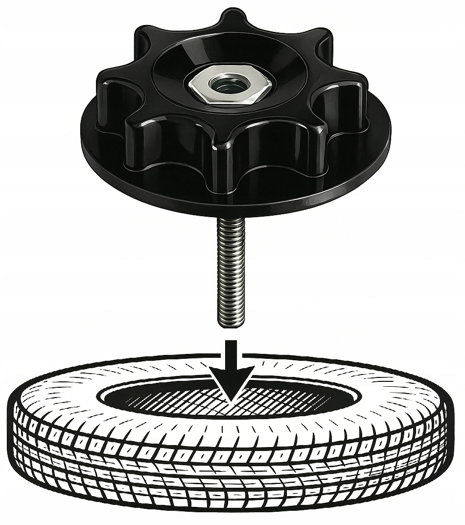 ŚRUBA MOCUJĄCA KOŁO W BAGAŻNIKU DO MODELI TOYOTA