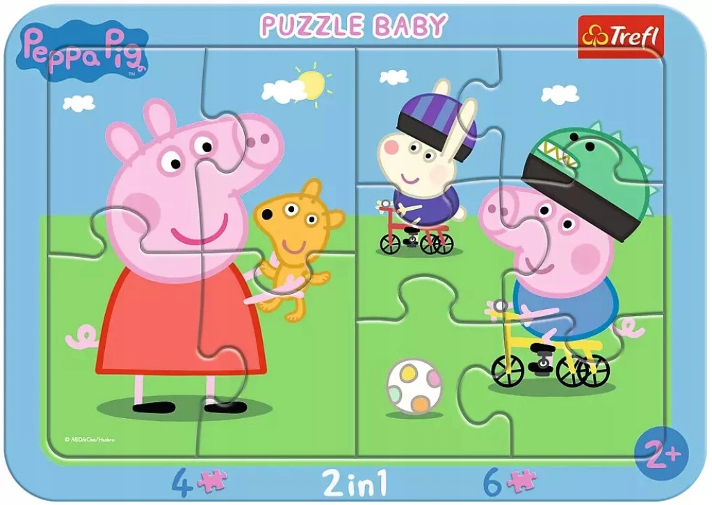 Puzzle ramkowe 10 elementów. Wesoła Świnka Peppa Trefl