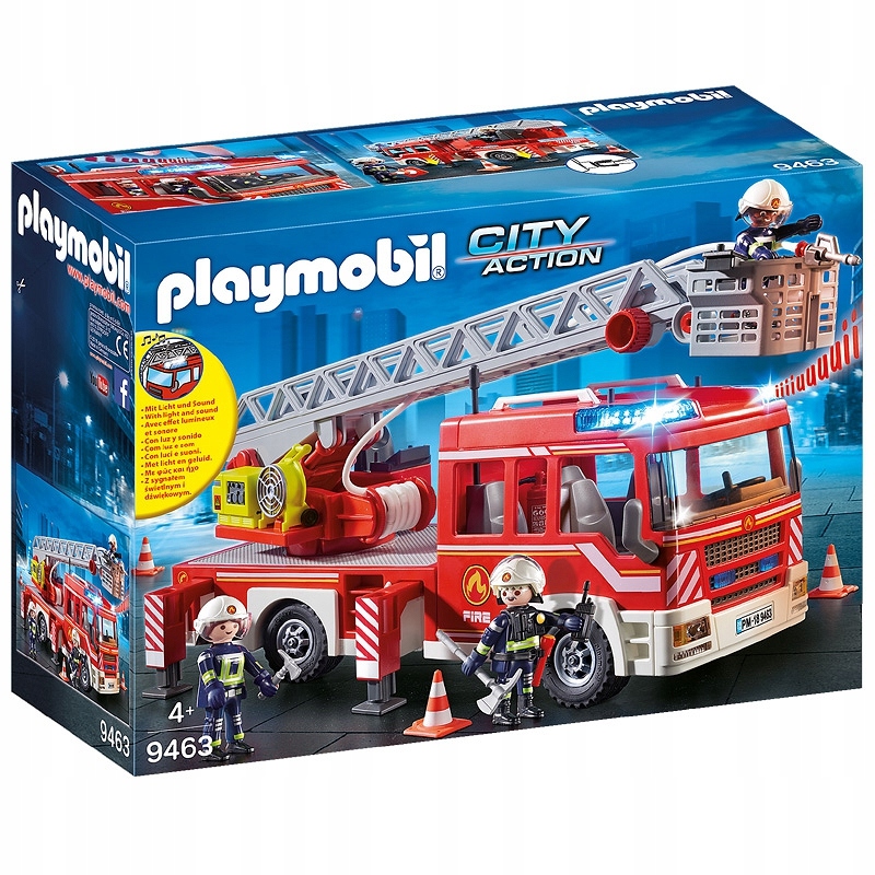 PLAYMOBIL 9463 Samochód strażacki z drabiną + KATALOG 2023