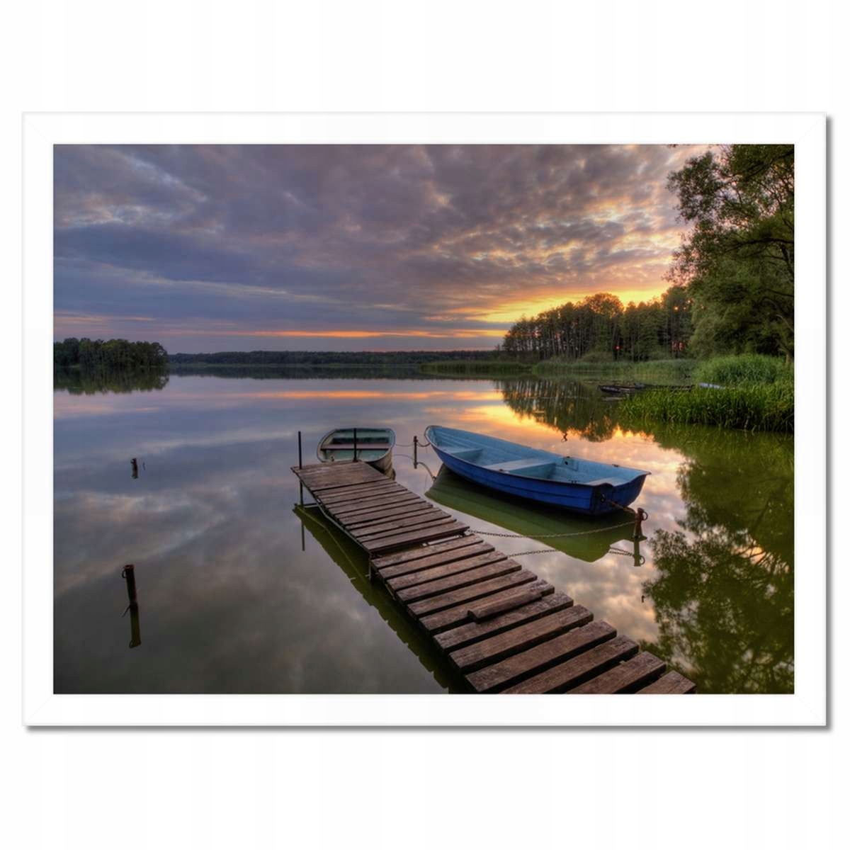 Plakáty v rámu 40x30 Západ slunce Jezero