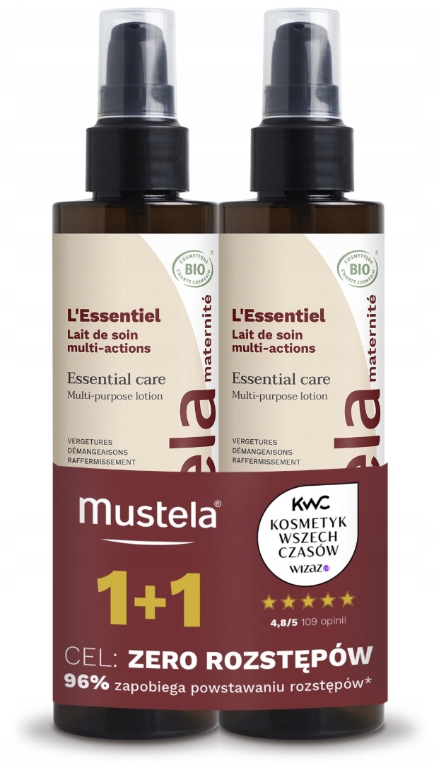 Mustela Essential Care multifunkcyjne mleczko na rozstępy 2x200 ml