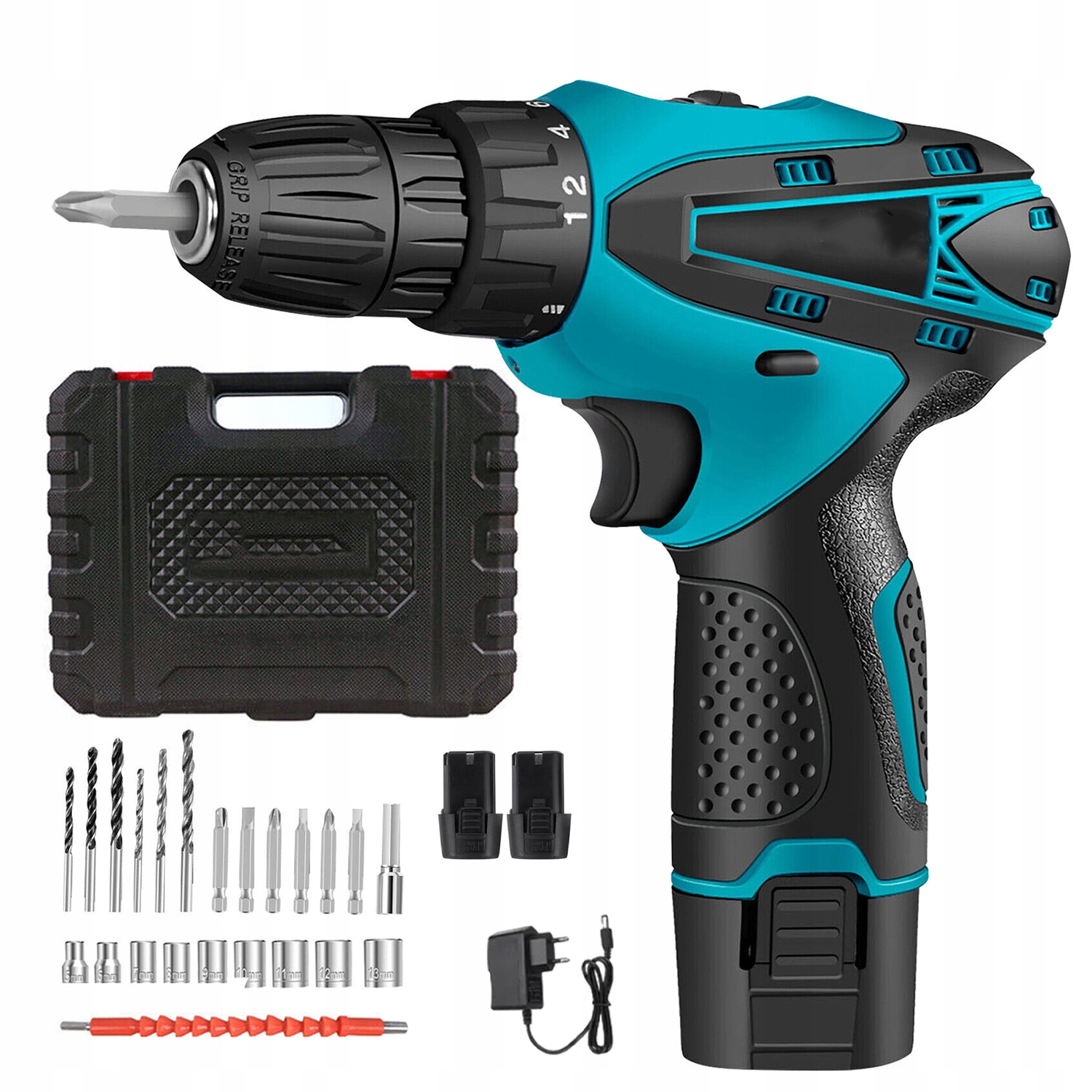 Aku Vrtačka Akumulátorový 12V Led Vrtačka 1.5Ah Sada Kufrů