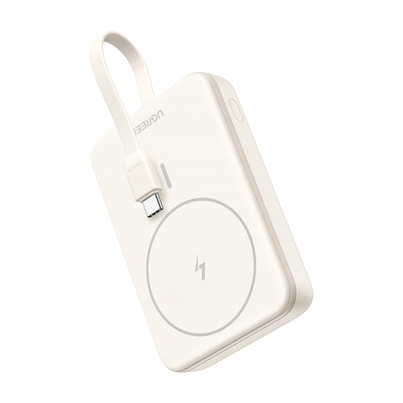 Magnetická powerbanka 10000 mAh Ugreen PB760 vestavěný kabel 20 W béžová