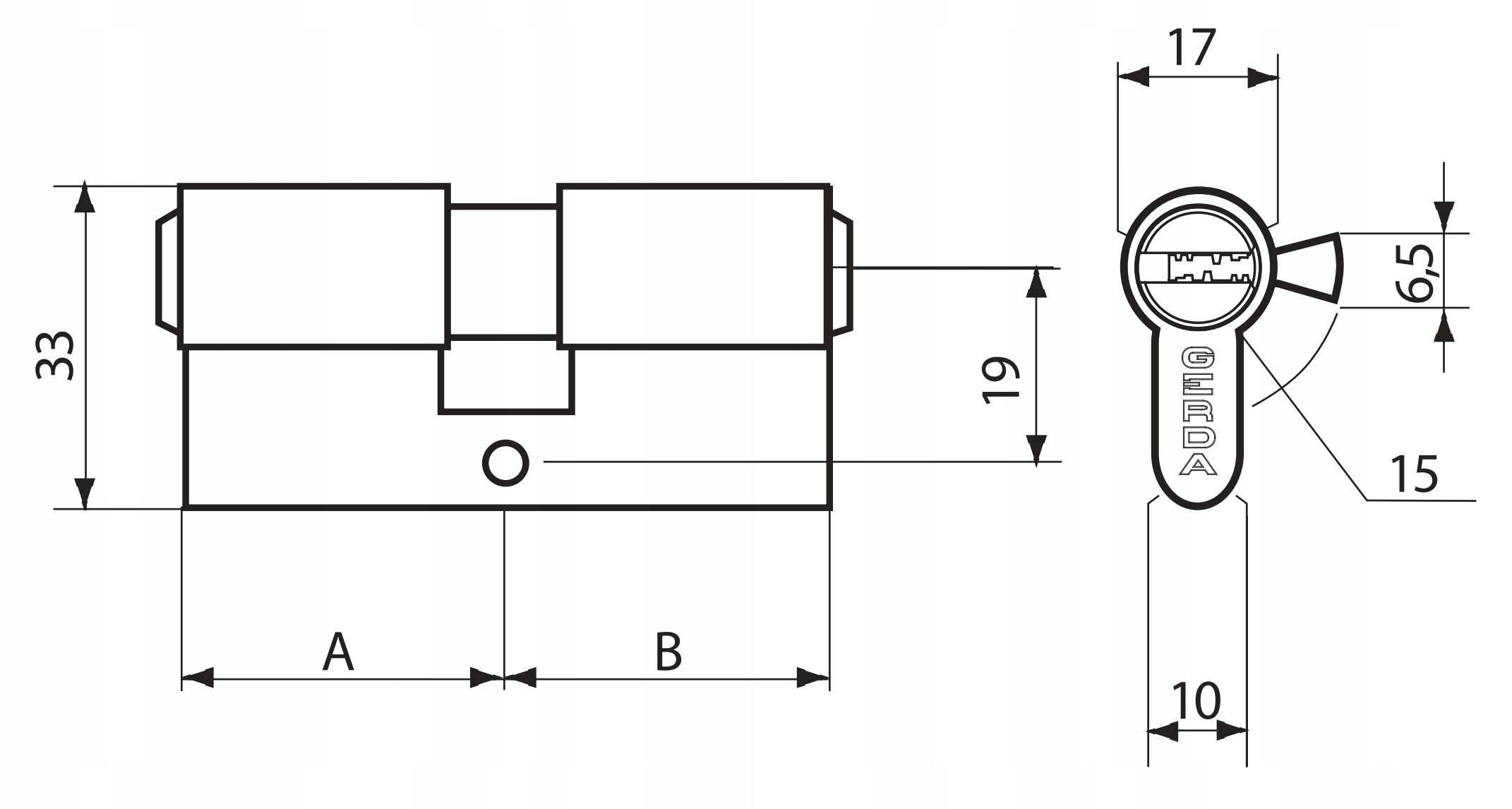 komplet wkładek GERDA Pro System 30/50 + 30/50G Liczba kluczy w zestawie 5