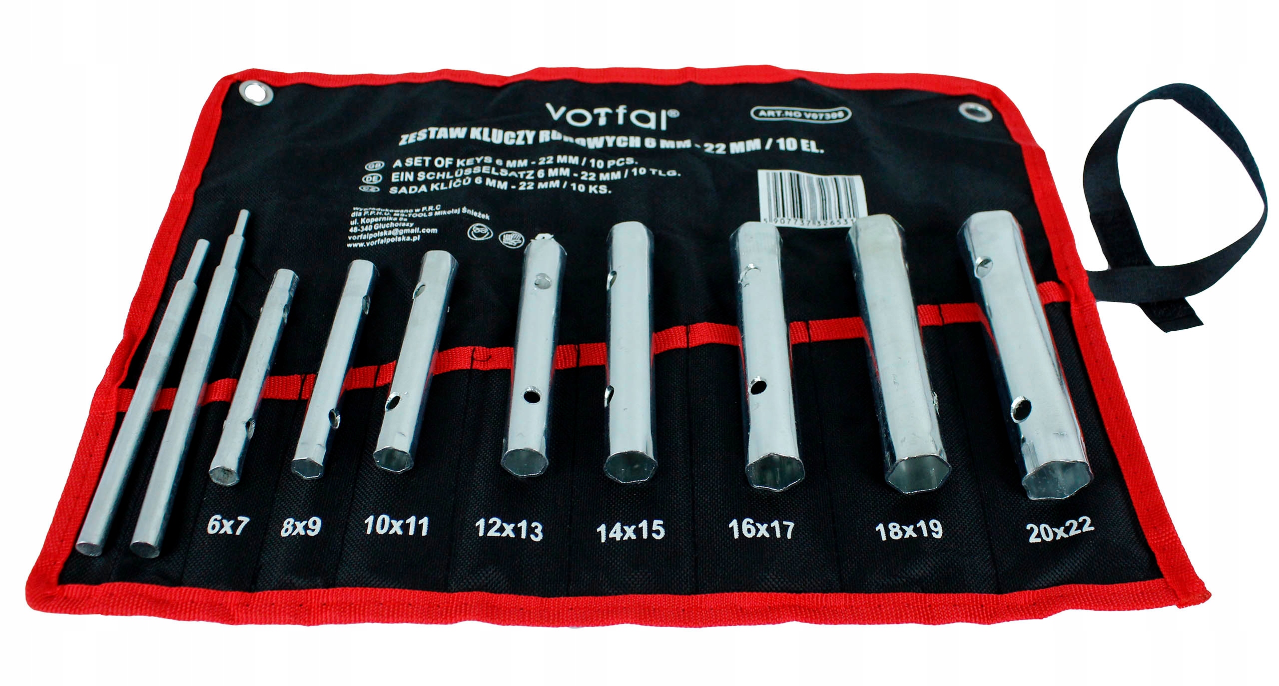 KLUCZE DO ŚWIEC ZAPŁONOWYCH 6-22 mm ZESTAW 10szt Kod producenta V07306