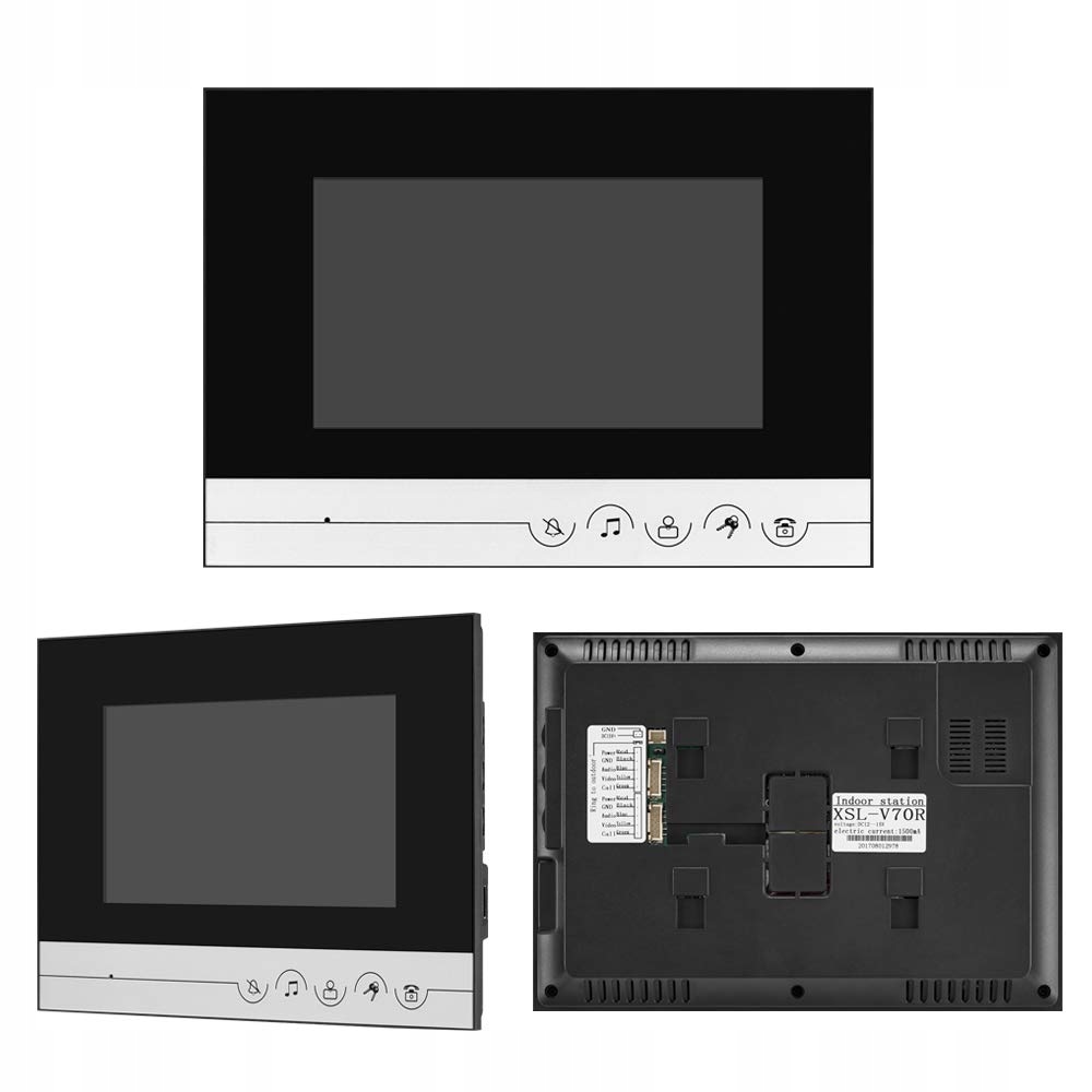 DIGINEX HFENG Wideodomofon 2 Monitory 7 Calowy Ekran Kamera Nocna Wizja — miniatura 9