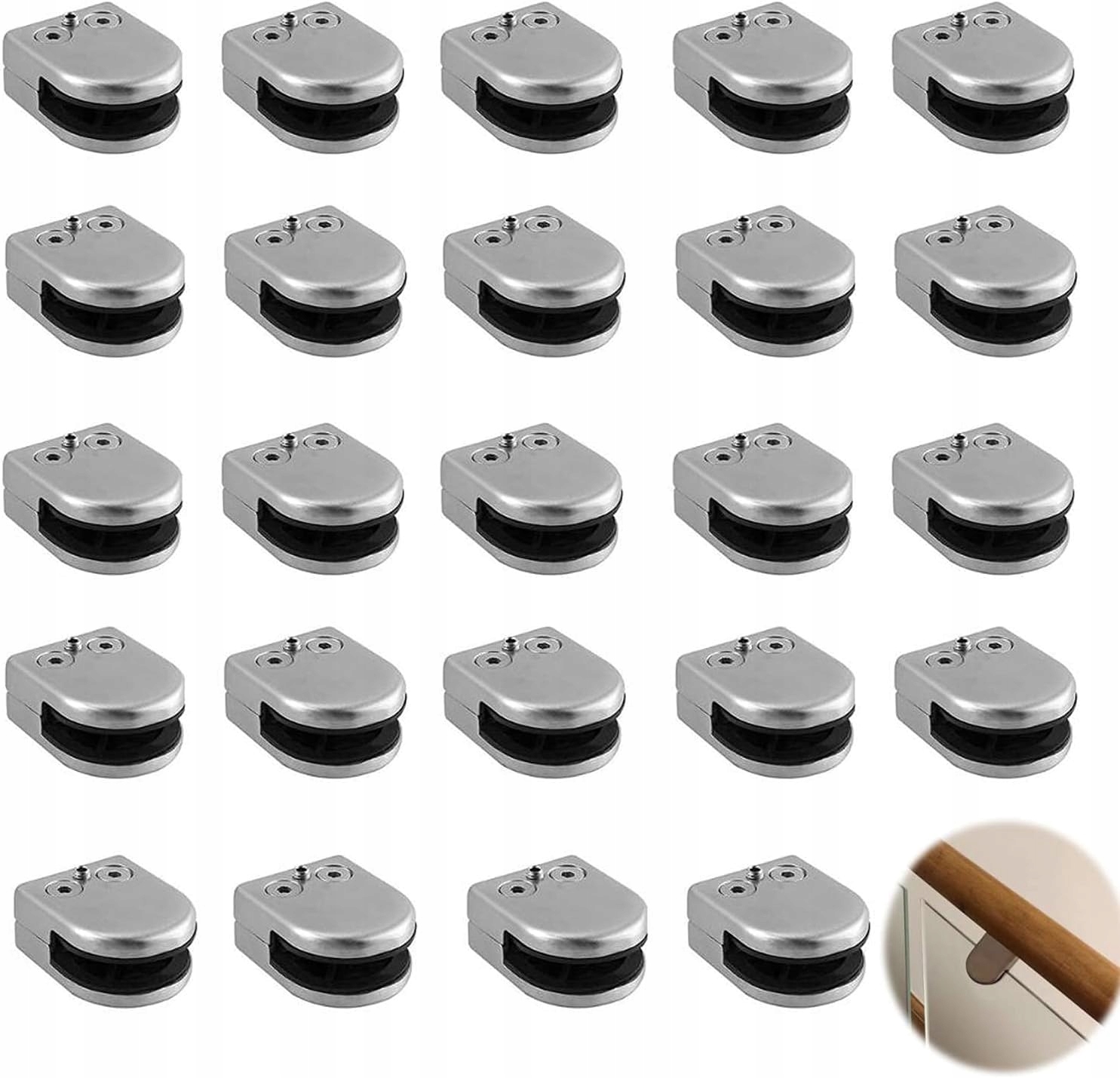 z nerezové oceli skleněné svorky 5-8 mm 25 Ks