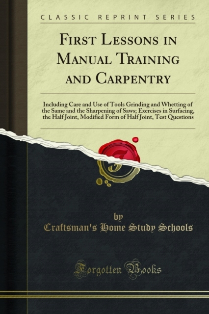 First Lessons in Manual Training and Carpentry Nośnik ebook
