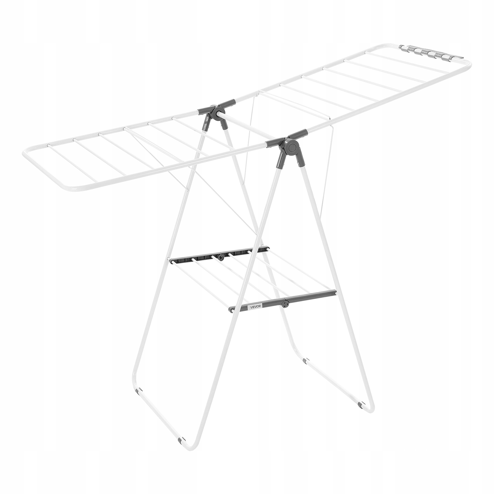 Levně Profesionální Sušák Na Prádlo Vevor 2-ÚROVŇOVÁ, Skládací S Klipem Na