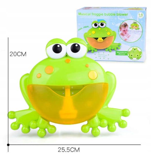 ŻABA ZABAWKA DO KĄPIELI DO ROBIENIA PIANY GRA MELODIE Marka LandToys