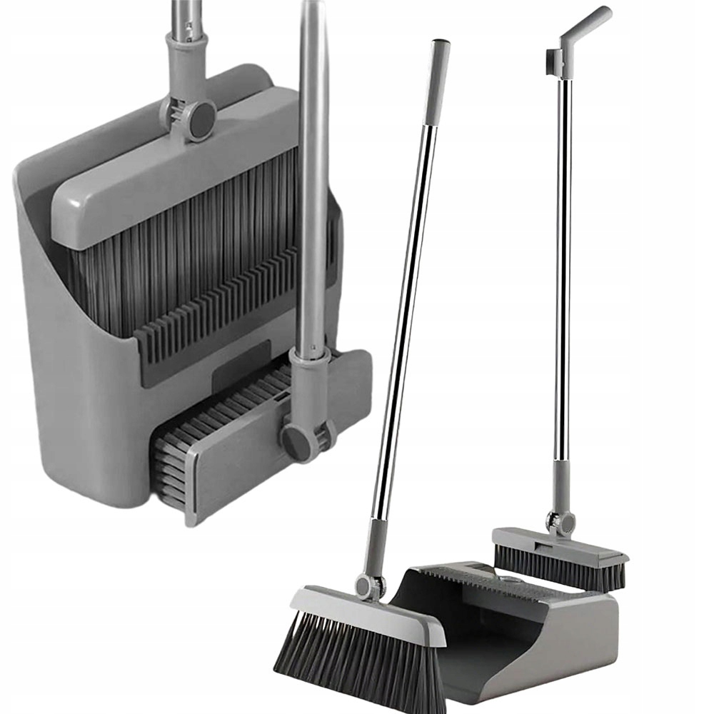 Sada 3v1 Metla Kartáč Lopatka Vertikální Zavěšení Úspora místa