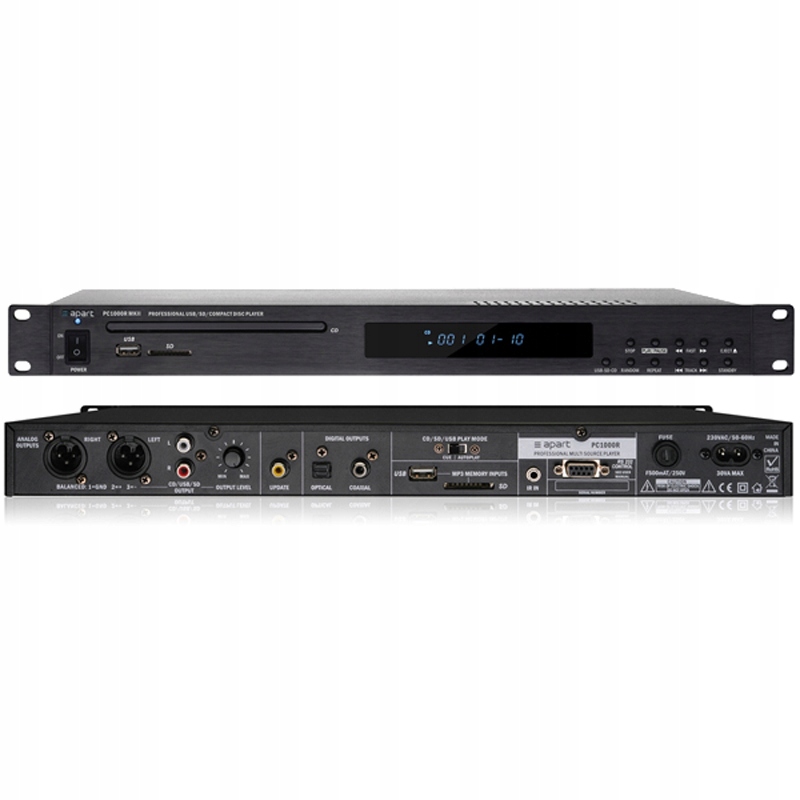 ODTWARZACZ CD DVD MP3 SD USB APART PC1000RMKII Marka APart