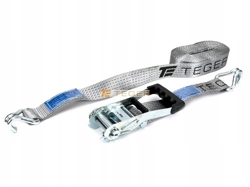 Pas transportowy 5T 10m z napinaczem z gumową okładziną 230mm atesteTEGER