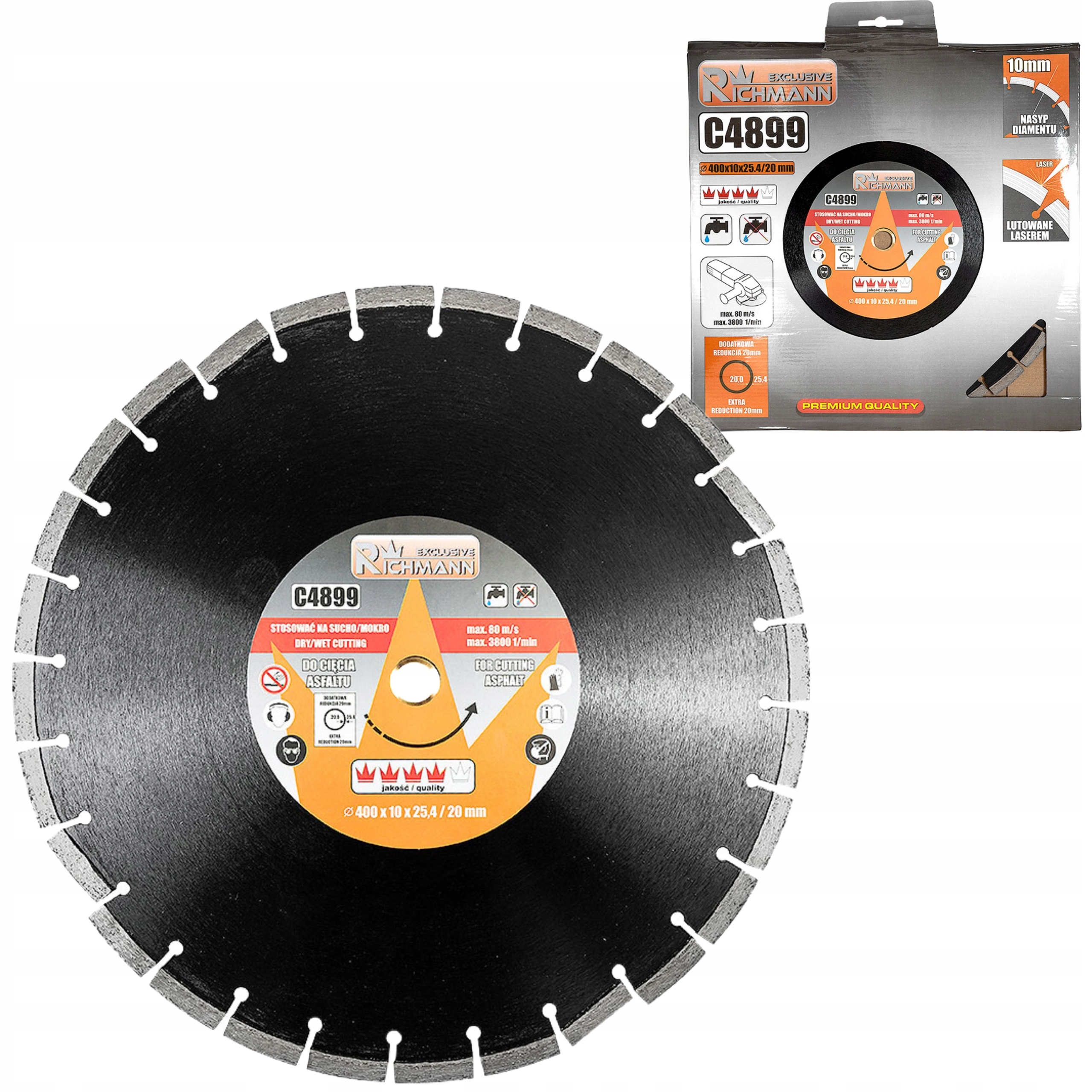 Алмазный диск для асфальта 400 мм RICHMANN C4899