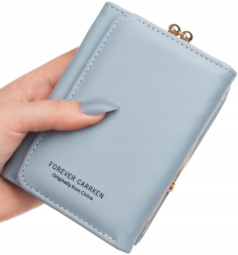

Portfel Skórzany Elegancki portmonetka na zatrzask
