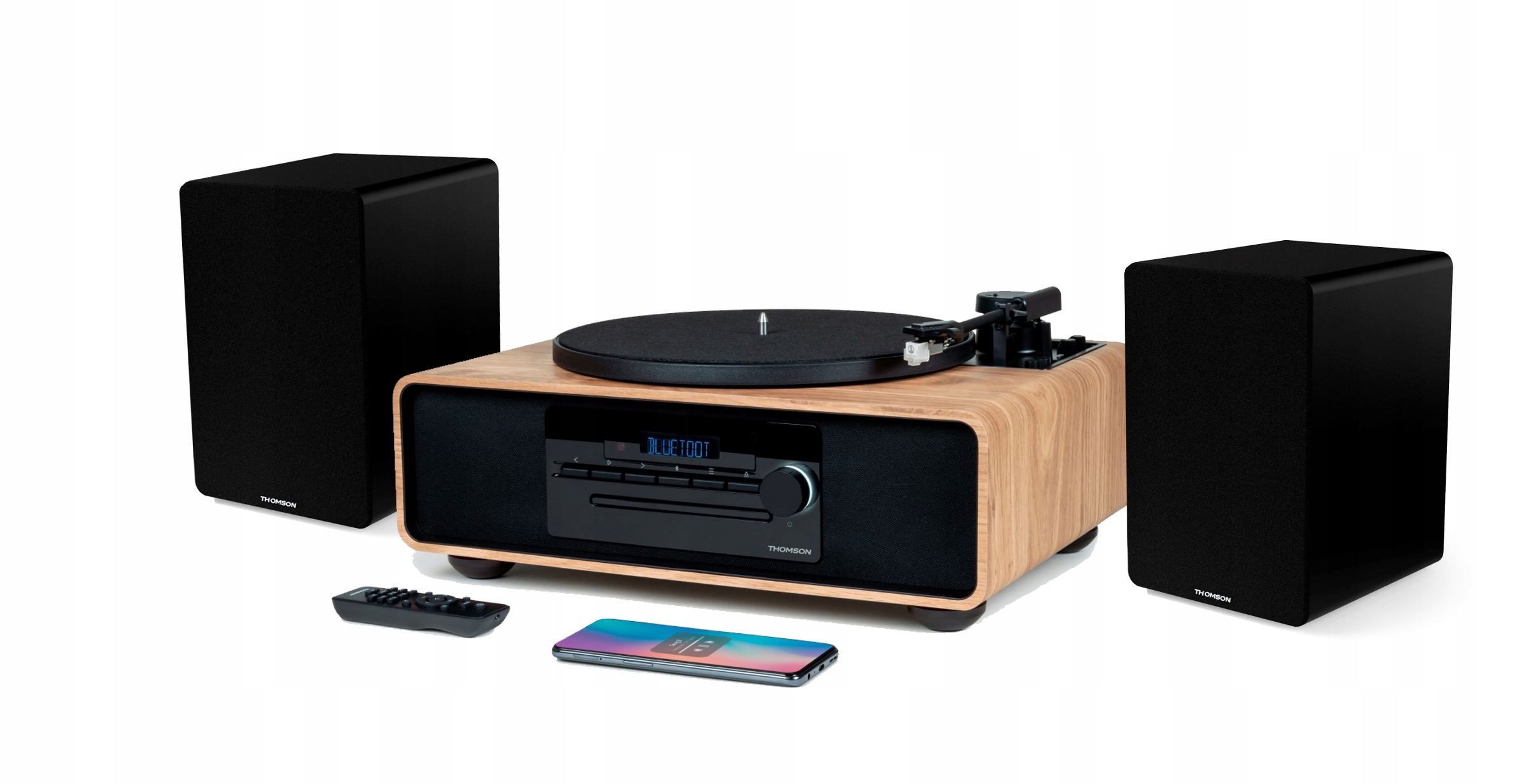 Gramofon s reproduktory Thomson MIC300TT Bluetooth 5.0 Rádio Fm CD/MP3
